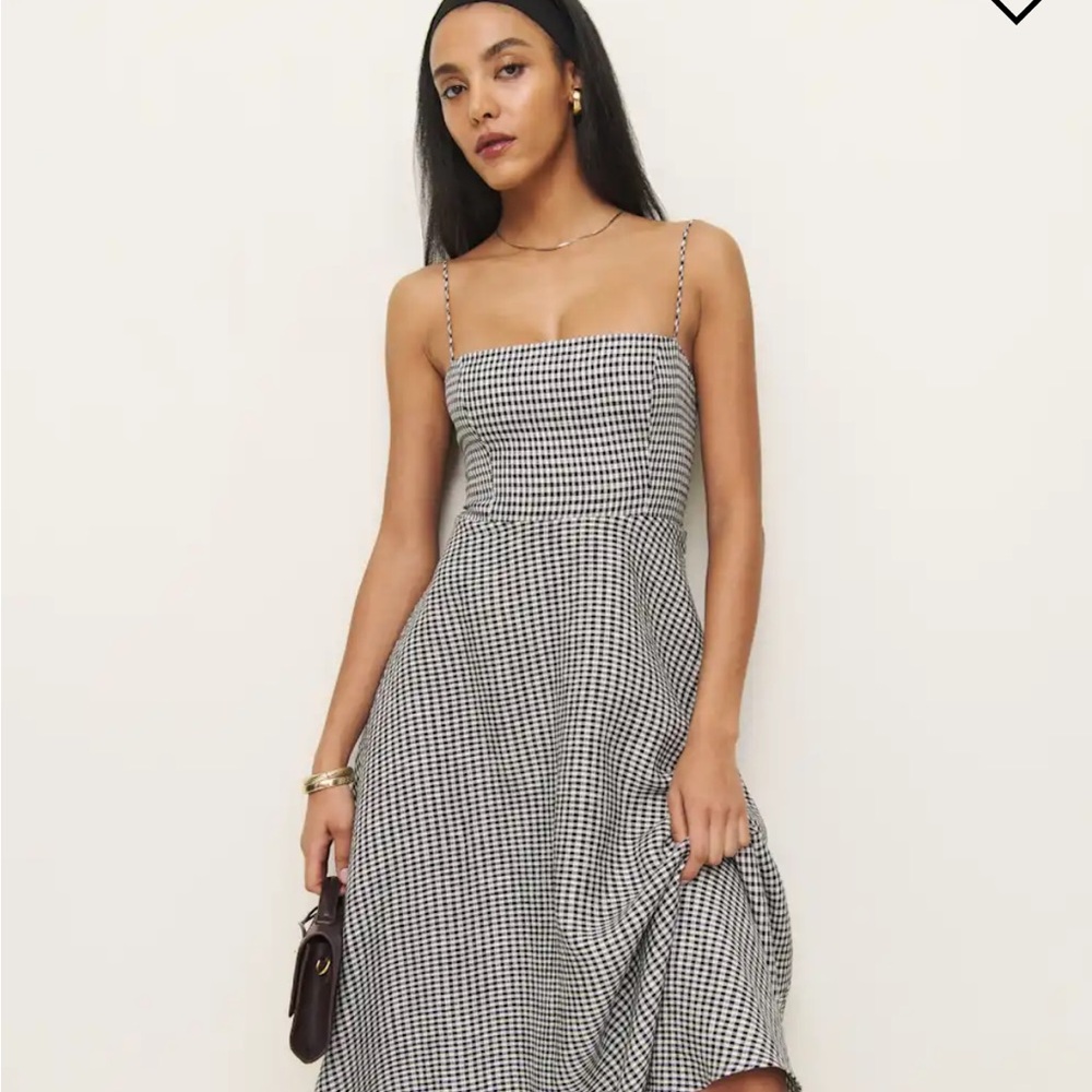 Reformation Monette Linen Midi Dress - Size 4